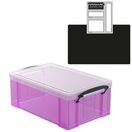 Pixie Pink Storage Box with Base Sheet & Sticker Labels (Transparent Pink Box with Clear Lid) additional 22