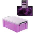 Pixie Pink Storage Box with Base Sheet & Sticker Labels (Transparent Pink Box with Clear Lid) additional 26
