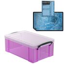 Pixie Pink Storage Box with Base Sheet & Sticker Labels (Transparent Pink Box with Clear Lid) additional 27