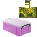Pixie Pink Storage Box with Base Sheet & Sticker Labels (Transparent Pink Box with Clear Lid) additional 31