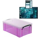 Pixie Pink Storage Box with Base Sheet & Sticker Labels (Transparent Pink Box with Clear Lid) additional 32