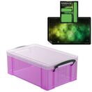 Pixie Pink Storage Box with Base Sheet & Sticker Labels (Transparent Pink Box with Clear Lid) additional 36