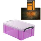 Pixie Pink Storage Box with Base Sheet & Sticker Labels (Transparent Pink Box with Clear Lid) additional 37