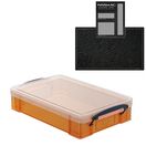 Tangerine Storage Box with Base Sheet & Sticker Labels (Transparent Orange Box with Clear Lid) additional 7