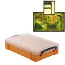 Tangerine Storage Box with Base Sheet & Sticker Labels (Transparent Orange Box with Clear Lid) additional 12