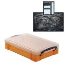 Tangerine Storage Box with Base Sheet & Sticker Labels (Transparent Orange Box with Clear Lid) additional 11