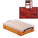 Tangerine Storage Box with Base Sheet & Sticker Labels (Transparent Orange Box with Clear Lid) additional 13