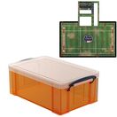 Tangerine Storage Box with Base Sheet & Sticker Labels (Transparent Orange Box with Clear Lid) additional 23