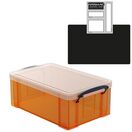 Tangerine Storage Box with Base Sheet & Sticker Labels (Transparent Orange Box with Clear Lid) additional 22