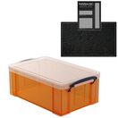 Tangerine Storage Box with Base Sheet & Sticker Labels (Transparent Orange Box with Clear Lid) additional 25