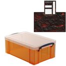 Tangerine Storage Box with Base Sheet & Sticker Labels (Transparent Orange Box with Clear Lid) additional 29
