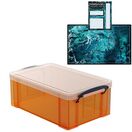 Tangerine Storage Box with Base Sheet & Sticker Labels (Transparent Orange Box with Clear Lid) additional 32