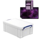 EXTRA STRONG Ghost White Storage Box with Base Sheet & Sticker Labels additional 13