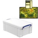 EXTRA STRONG Ghost White Storage Box with Base Sheet & Sticker Labels additional 17