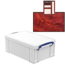 EXTRA STRONG Ghost White Storage Box with Base Sheet & Sticker Labels additional 18