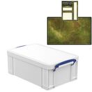 EXTRA STRONG Ghost White Storage Box with Base Sheet & Sticker Labels additional 3