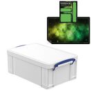 EXTRA STRONG Ghost White Storage Box with Base Sheet & Sticker Labels additional 4
