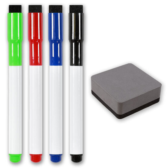 Magnetic Dry Wipe Pens & Magnetic Eraser