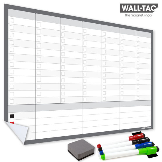WallTAC Re-Adhesive Dry Erase Life Organiser Wall Planner