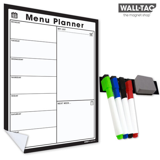WallTAC Re-Adhesive Wall Planner and Dry Erase Weekly Menu Organiser