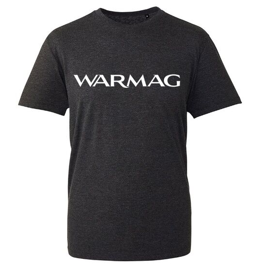 WarMag T Shirt in Charcoal Black, made from 100% Oraganic Cotton